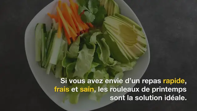 Video thumbnail for Rouleaux de printemps et sauce cacahuète