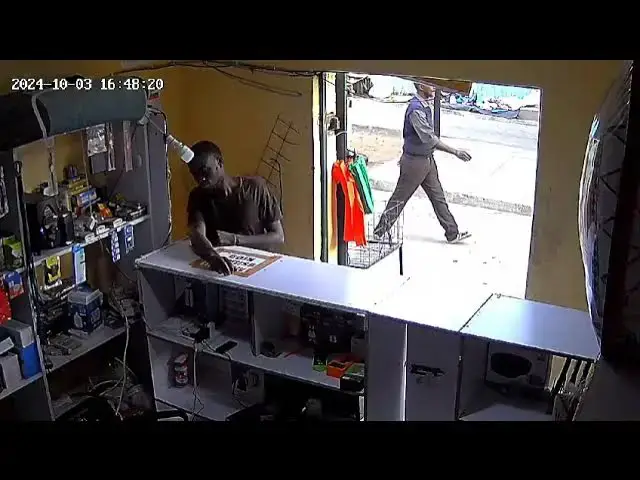 Video thumbnail for Thief caught on camera