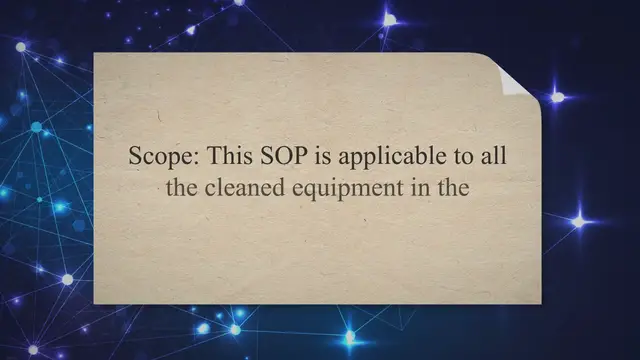 Video thumbnail for SOP on collection of Swab and Rinse Water samples