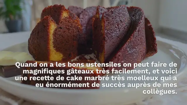 Video thumbnail for Cake marbré moelleux aux deux chocolats