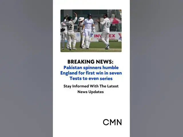 'Video thumbnail for Pakistan Stuns England with Historic Test Victory: Noman Ali Shines with 8 Wickets!'