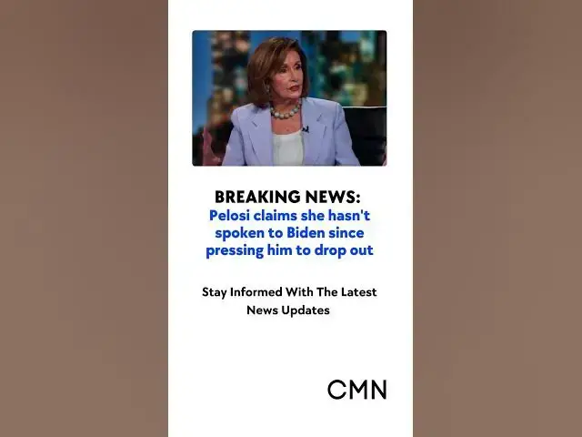 'Video thumbnail for Nancy Pelosi Speaks on Joe Biden, Trump, and the Future of American Politics'