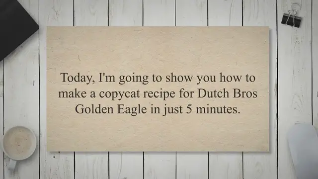 Video thumbnail for Copycat Recipe: Dutch Bros Golden Eagle in 5 Minutes
