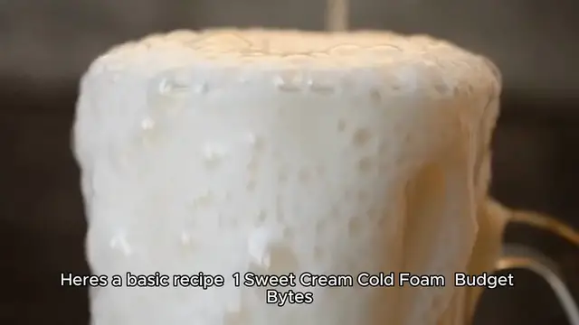 Video thumbnail for cold foam recipe