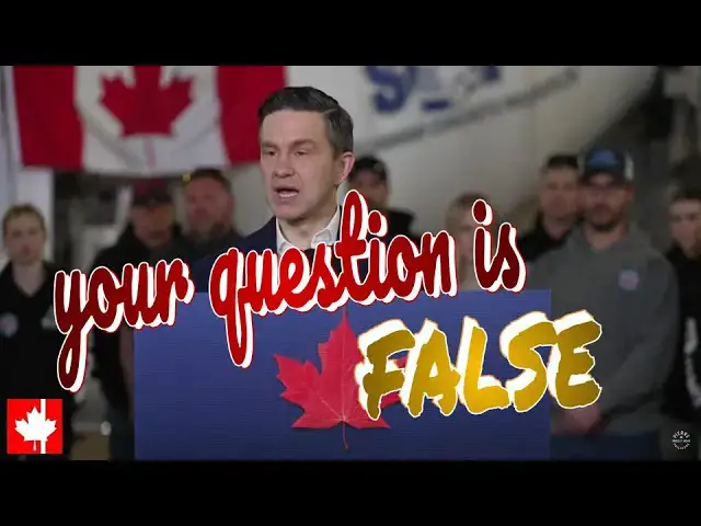 'Video thumbnail for Your question is FALSE! Poilievre schools reporter who suggests he's closely aligned to Trump'