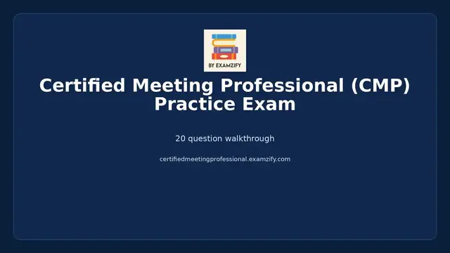 Video thumbnail for Certified Meeting Professional (CMP) Practice Exam