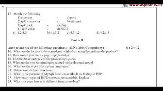 Video thumbnail for 12th Computer Applications Quarterly Exam 2019-20 Model Question Paper-2 | English Medium