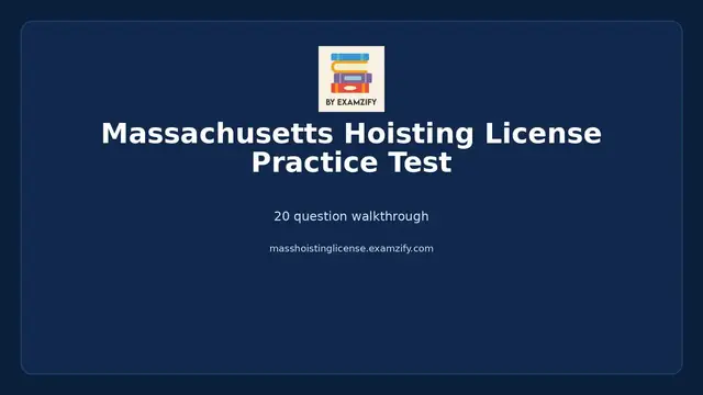 Video thumbnail for Massachusetts Hoisting License Practice Test
