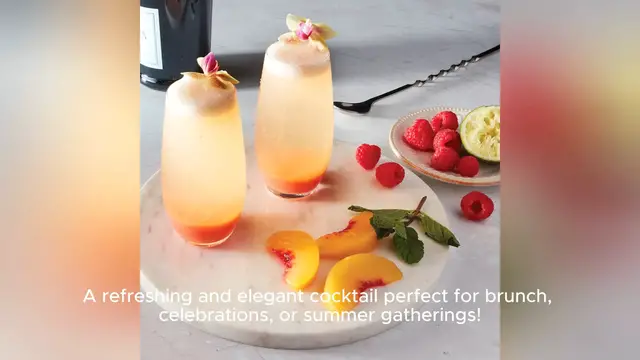 Video thumbnail for peach bellini recipe