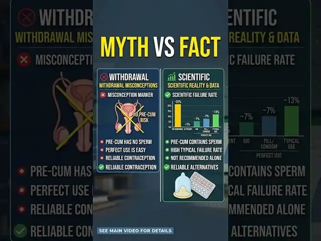 Video thumbnail for Withdrawal Method and Pregnancy #sexuality #sexualityeducation #psychology #shorts