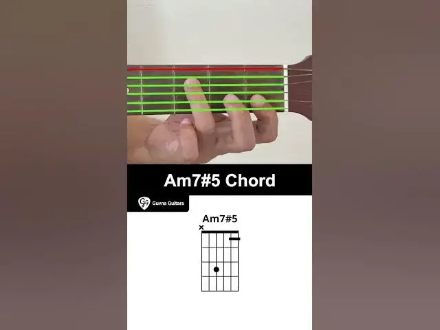 'Video thumbnail for How To Play The Am7#5 Chord On Guitar - Guvna Guitars'