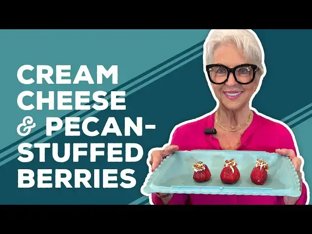 Video thumbnail for Love & Best Dishes: Cream Cheese & Pecan-Stuffed Strawberries Recipe | No Bake Dessert Ideas