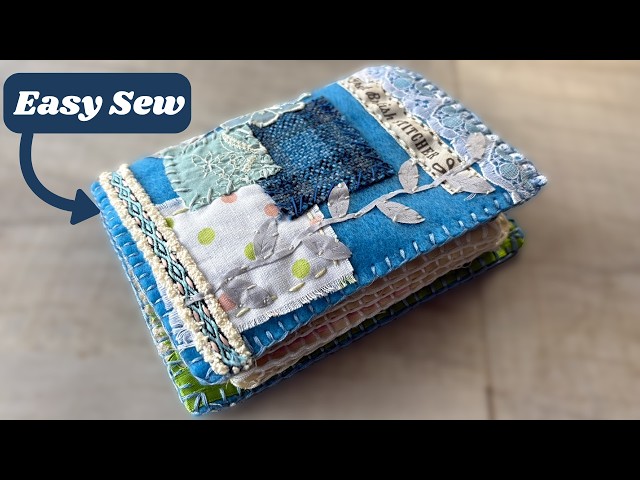 Video thumbnail for Easy Fabric Book Tutorial | Slow Stitching with Leftover Materials