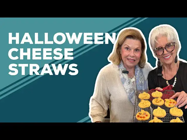 Video thumbnail for Love & Best Dishes: Cheese Cats, Bats, and Jack-O-Lanterns Recipe | Halloween Cheese Straws Recipe