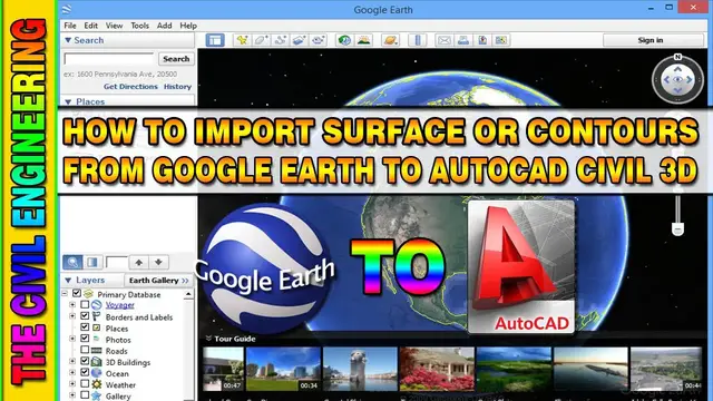 'Video thumbnail for How to Import Surface from Google Earth to Civil 3D | AutoCAD Civil 3D Tutorial in Hindi/Urdu'