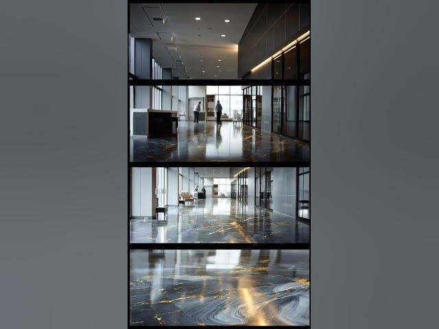 Video thumbnail for This Marble Epoxy Floor Is Literally INSANE🖤✨ #epoxyfloor #luxury #resin