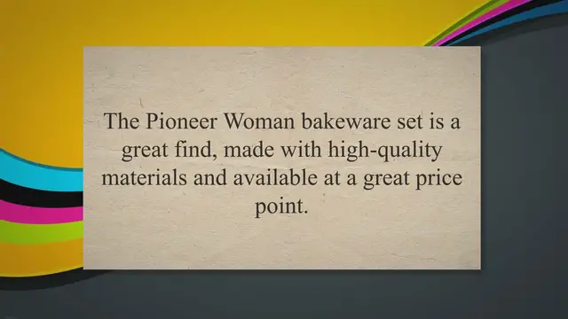 'Video thumbnail for Pioneer woman bakeware sets :Ultimate Review'
