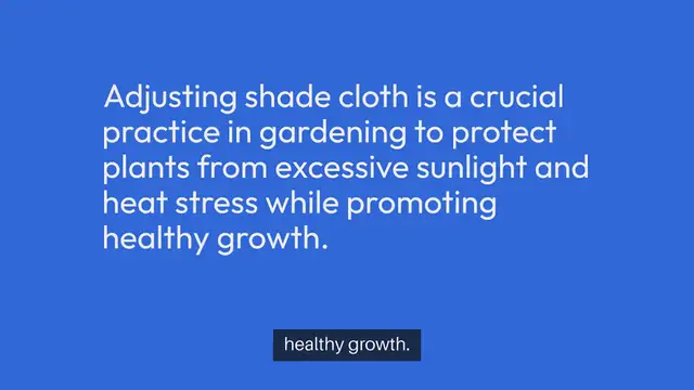 Video thumbnail for Adjusting Shade Cloth for Plants