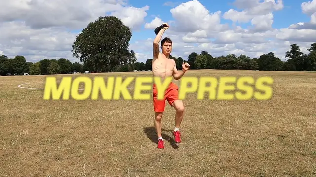 Video thumbnail for New School Kettlebell – Monkey Press Tutorial 🐵