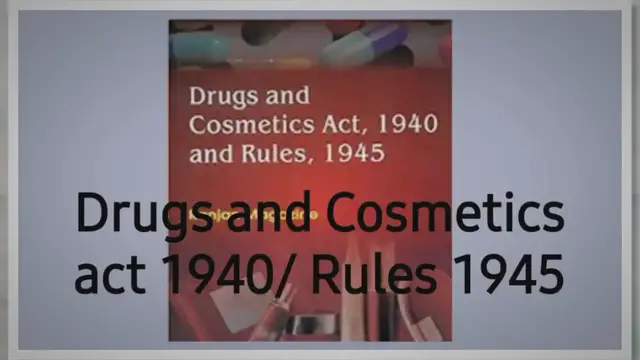 Video thumbnail for Drugs and Cosmetics Rules Schedule 1945