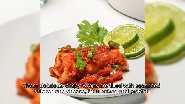 Video thumbnail for Baked Chicken Chimichangas Recipe