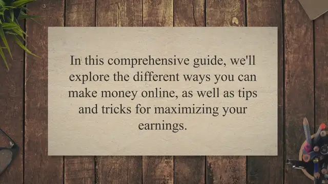 'Video thumbnail for Unlocking the Secrets: A Comprehensive Guide on How to Make Money Online'