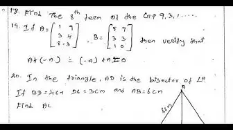 Video thumbnail for 10th Maths Half Yearly Model Question Paper 2019-20 | Salem District | English Medium