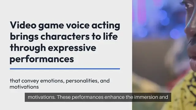 Video thumbnail for Video Game Voice Acting