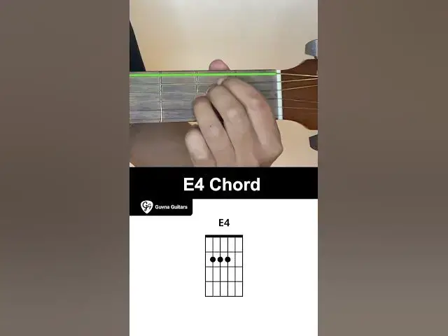 Video thumbnail for How To Play The E4 Chord On Guitar - Guvna Guitars