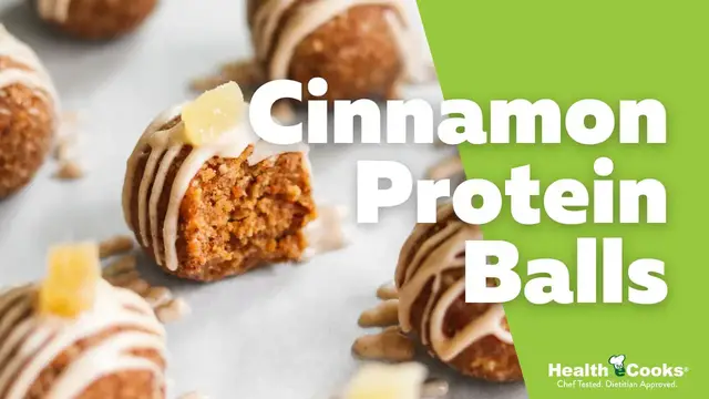 Video thumbnail for How to Make Cinnamon Protein Balls | Gingerbread Dessert Recipe | healthEcooks.com