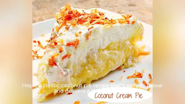 Video thumbnail for coconut pie recipe