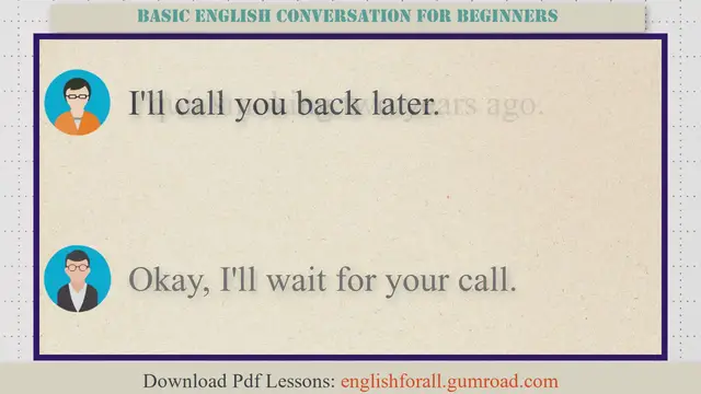 Video thumbnail for Basic English Conversation for Beginners #5