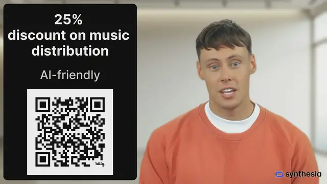 'Video thumbnail for 25 percent discount on music distribution (AI-friendly)'