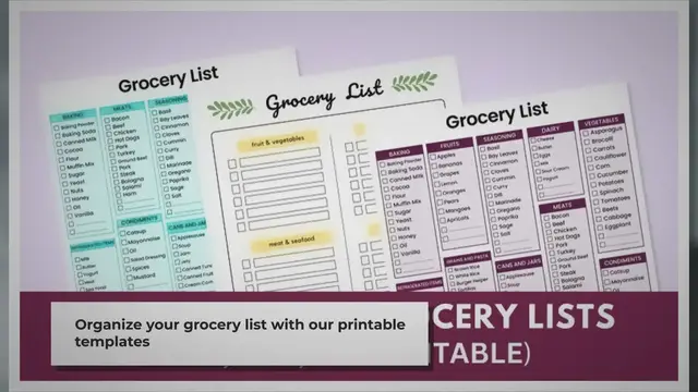 Video thumbnail for Free Printable Grocery List Templates: Shopping Lists