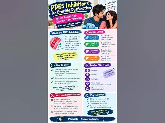 Video thumbnail for 04 PDE5 inhibitors for erectile dysfunction. #sexuality #sexualityeducation #erectiledysfunction