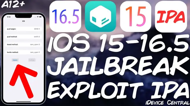 Video thumbnail for iOS 15.0 - 16.5 A12+ JAILBREAK NEWS: KFD Kernel Vuln IPA RELEASED! For Newer Devices