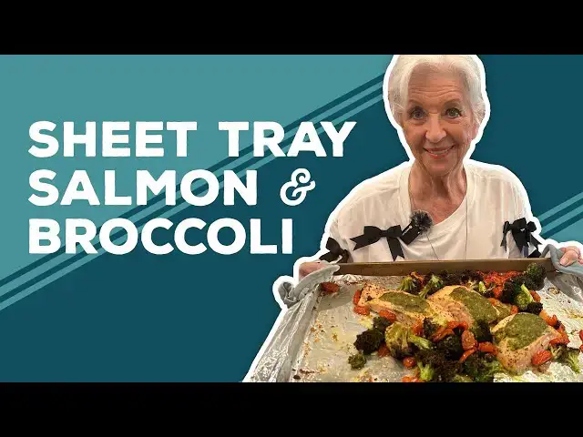 Video thumbnail for Love & Best Dishes: One Sheet Tray Salmon and Broccoli Recipe | One Pan Meals