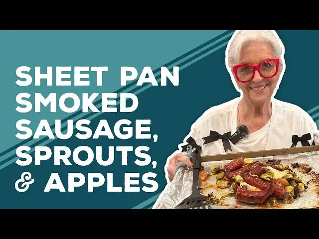 Video thumbnail for Love & Best Dishes: Sheet Pan Smoked Sausage, Sprouts, and Apples Recipe | One Pan Meals