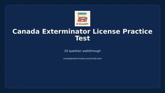 Video thumbnail for Canada Exterminator License Practice Test