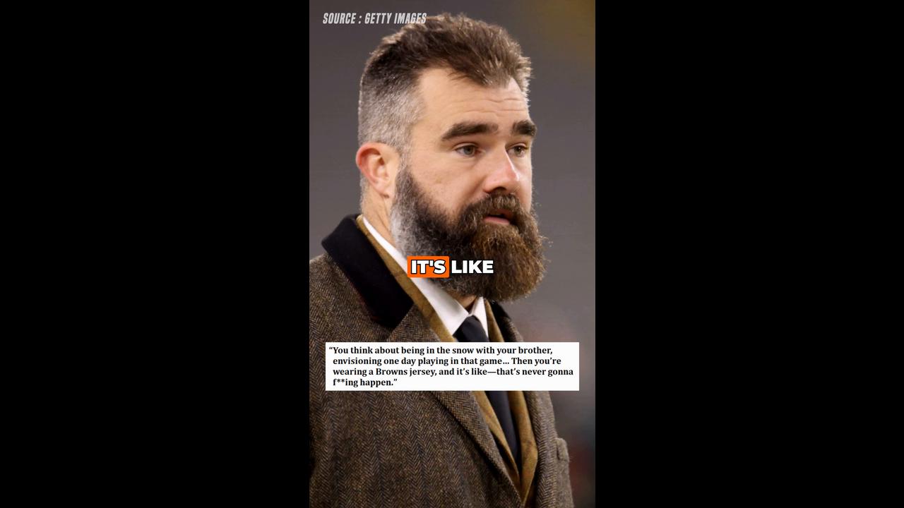 Video thumbnail for Jason Kelce Gets Emotional Reflecting on His and Travis Kelce’s Underdog Journey