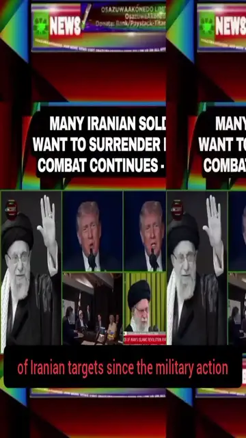 Video thumbnail for Many Iranian Soldiers Want To Surrender But The Combat Continues – Trump