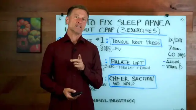 Video thumbnail for How to Fix Sleep Apnea without CPAP (3 Exercises)(720P HD)