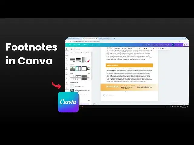 'Video thumbnail for How to Add Footnotes in Canva'
