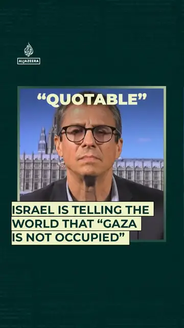 'Video thumbnail for Israel is telling the world that “Gaza is not occupied”'