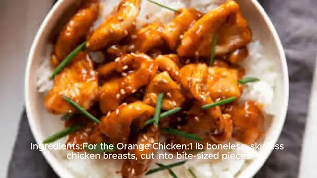 Video thumbnail for Skinny Take-Out Orange Chicken With Jasmine Rice