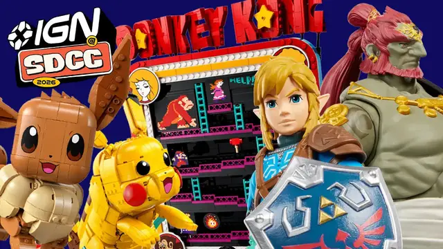 Video thumbnail for New Zelda Figures! LEGO Pokémon & Donkey Kong! The Best Nintendo Toys at SDCC | Comic Con 2026