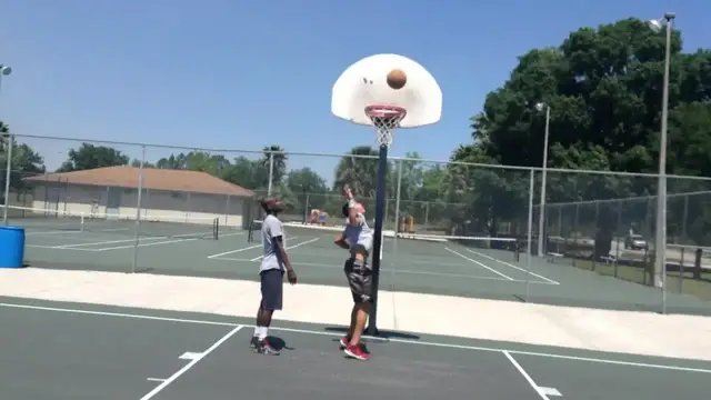 'Video thumbnail for First Behind The Back Dunk'