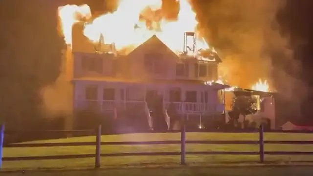 Video thumbnail for Salisbury Mills family safe after early morning house fire; community collecting donations
