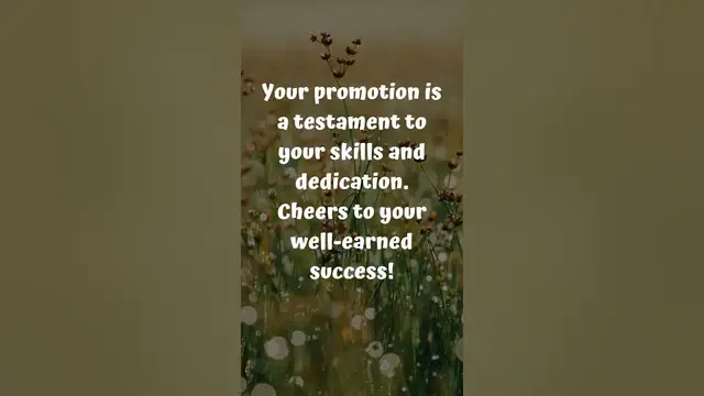 'Video thumbnail for Congratulation to Promotion to New Position #congratulations'