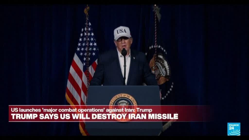 Video thumbnail for Donald Trump says US will destroy Iran missile